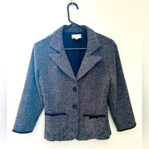 Luna Chix juniors black and white blazer with cute bow tie details!